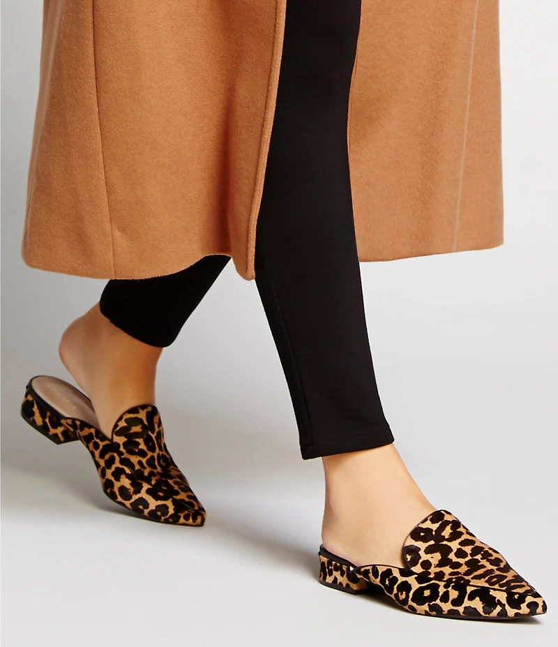 Cole Haan Piper Leopard Print Calf Hair Mules