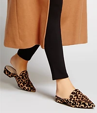 Cole Haan Piper Leopard Print Calf Hair Mules
