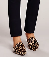 Cole Haan Piper Leopard Print Calf Hair Mules