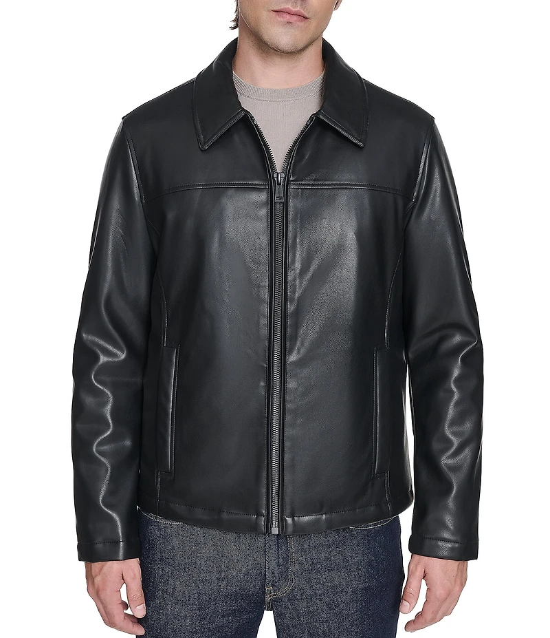 Cole Haan Point Collar Long Sleeve Jacket