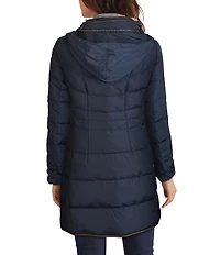 Cole Haan Signature Zip Front Faux Fur Lined Down Puffer Coat