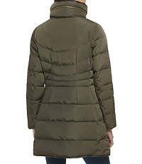 Cole Haan Signature Zip Front Faux Fur Lined Down Puffer Coat