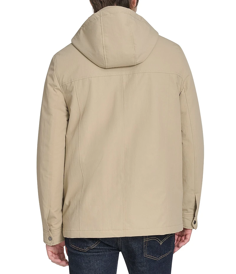 Cole Haan Stand Collar Hoodie Field Jacket