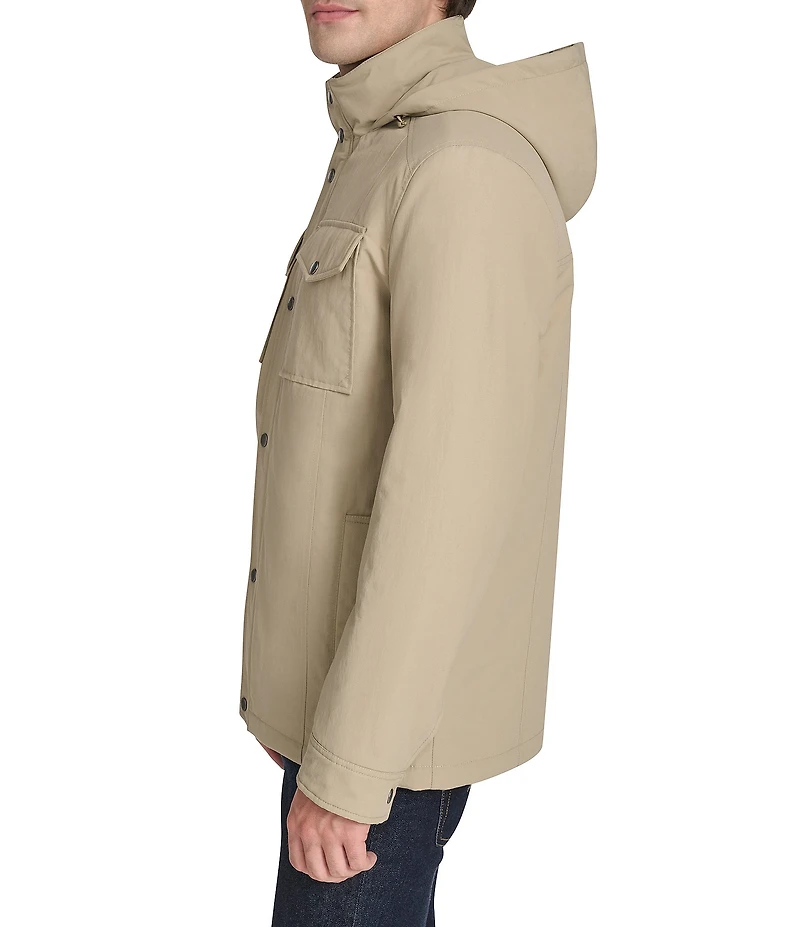 Cole Haan Stand Collar Hoodie Field Jacket