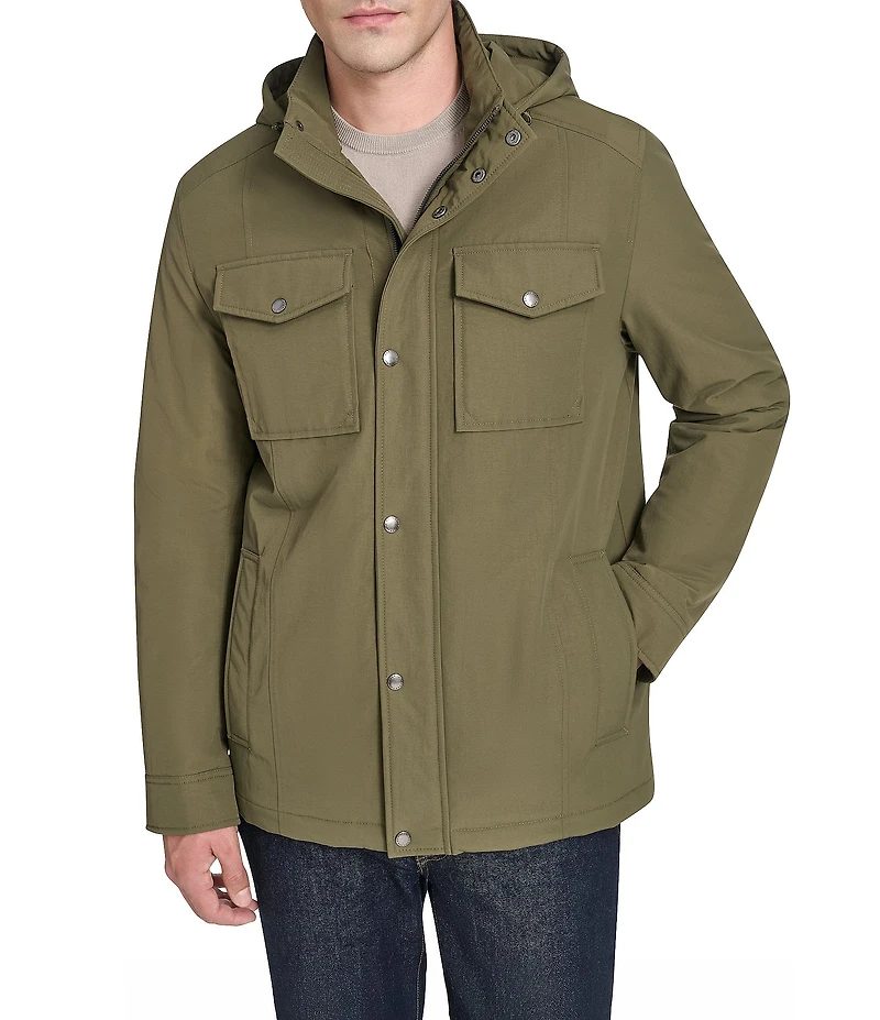 Cole Haan Stand Collar Hoodie Field Jacket