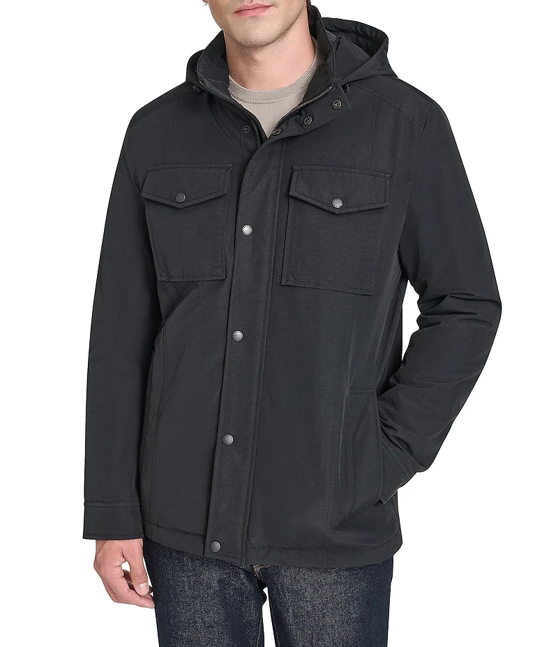 Cole Haan Stand Collar Hoodie Field Jacket