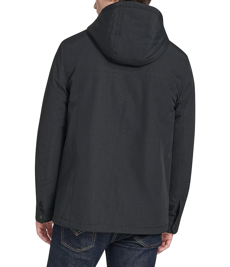 Cole Haan Stand Collar Hoodie Field Jacket