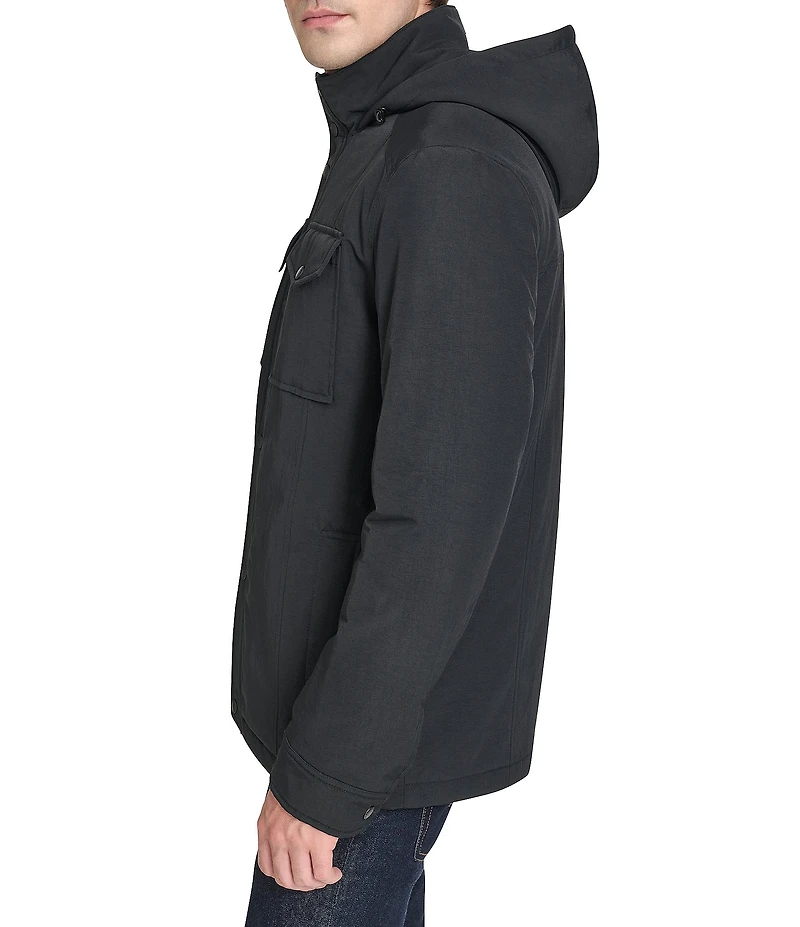 Cole Haan Stand Collar Hoodie Field Jacket