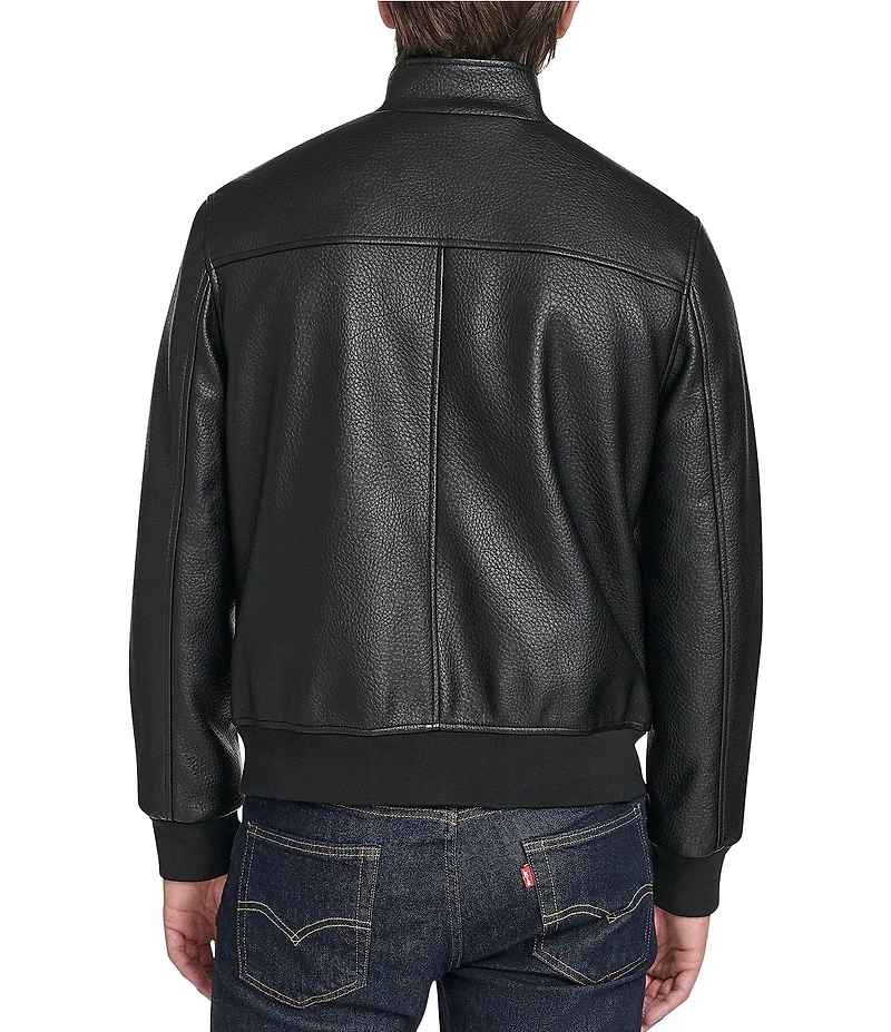 Cole Haan Stand Collar Long Sleeve Moto Jacket