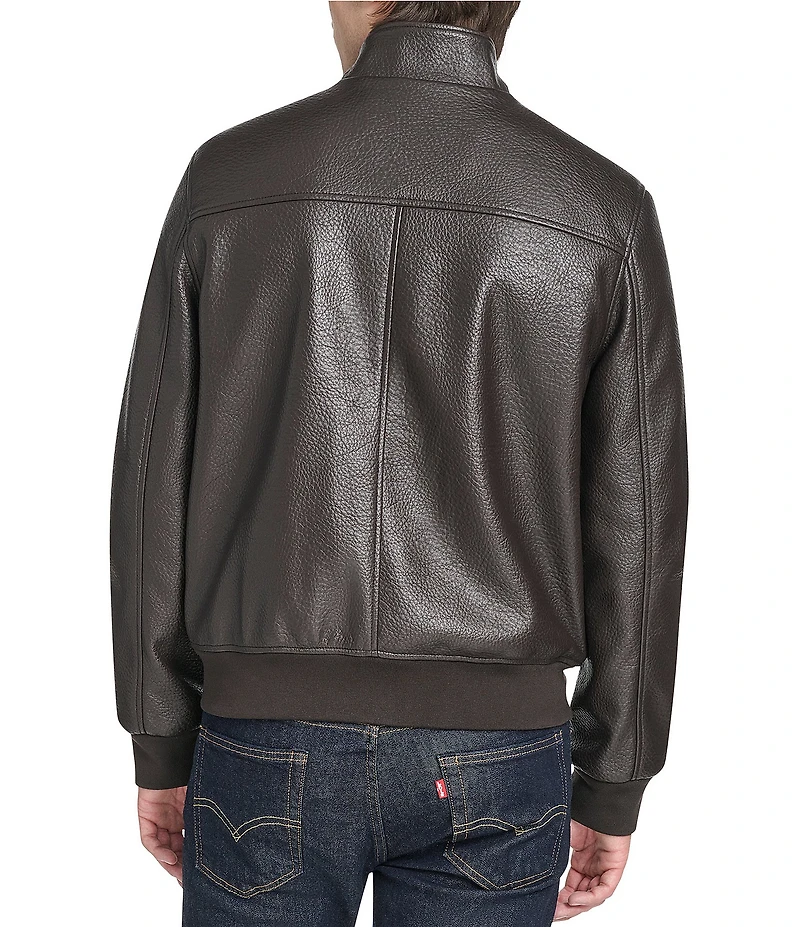 Cole Haan Stand Collar Long Sleeve Moto Jacket