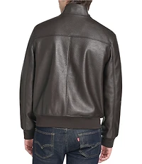 Cole Haan Stand Collar Long Sleeve Moto Jacket