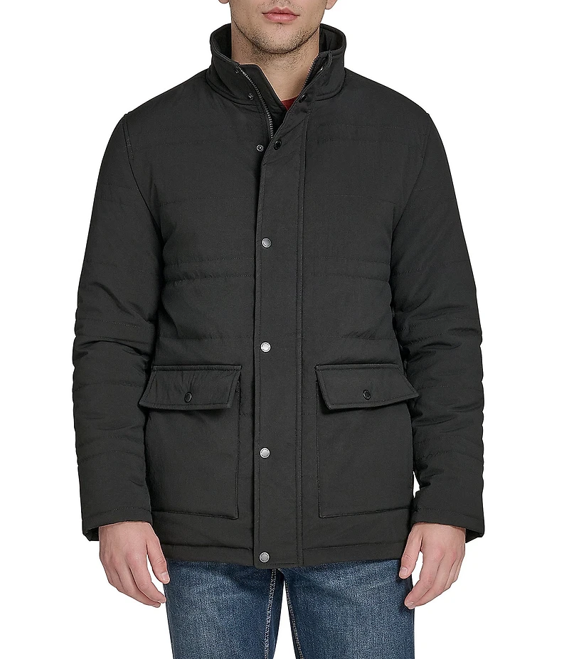 Cole Haan Stand Collar Stretch Quilted Jacket