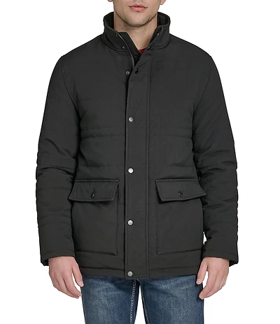 Cole Haan Stand Collar Stretch Quilted Jacket