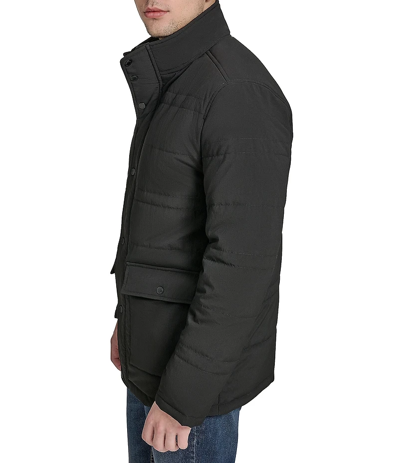 Cole Haan Stand Collar Stretch Quilted Jacket