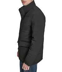 Cole Haan Stand Collar Stretch Quilted Jacket