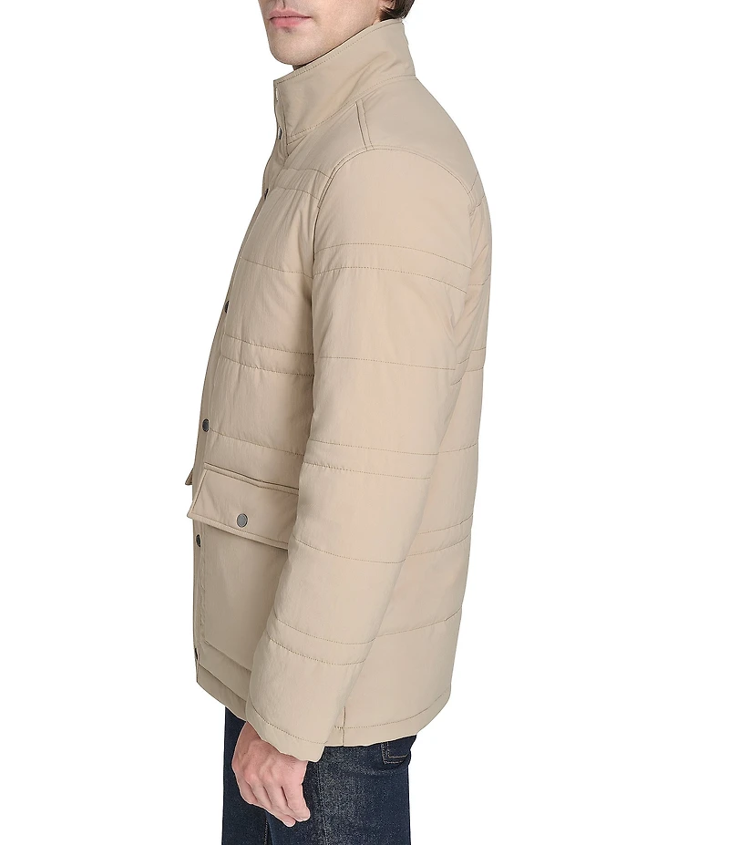 Cole Haan Stand Collar Stretch Quilted Jacket