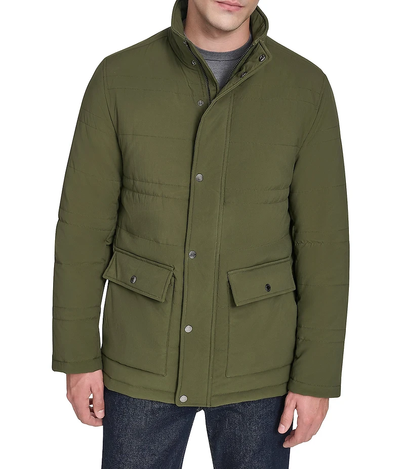 Cole Haan Stand Collar Stretch Quilted Jacket