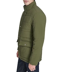 Cole Haan Stand Collar Stretch Quilted Jacket