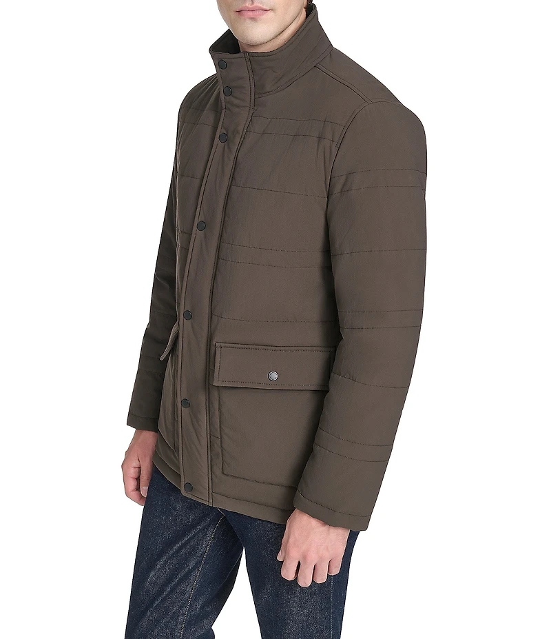 Cole Haan Stand Collar Stretch Quilted Jacket