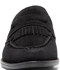 Cole Haan Women's Stassi Suede Kiltie Detail Penny Loafers
