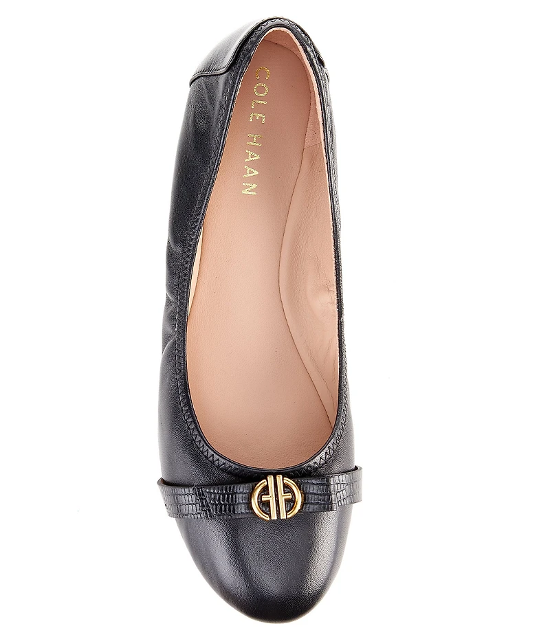 Cole Haan Tova Bow Leather Ballet Flats