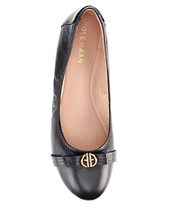 Cole Haan Tova Bow Leather Ballet Flats