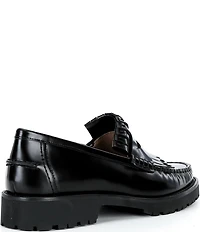Cole Haan Treena Leather Kiltie Lugged Penny Loafers