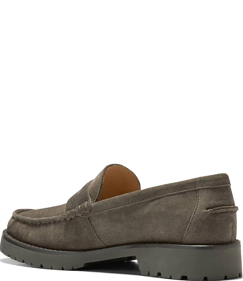 Cole Haan Treena Lug Suede Penny Loafers
