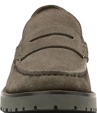 Cole Haan Treena Lug Suede Penny Loafers