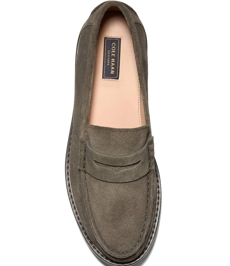 Cole Haan Treena Lug Suede Penny Loafers
