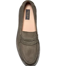 Cole Haan Treena Lug Suede Penny Loafers