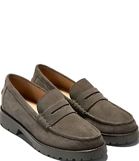 Cole Haan Treena Lug Suede Penny Loafers