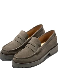 Cole Haan Treena Lug Suede Penny Loafers