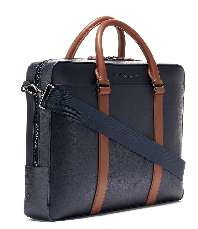 Cole Haan Triboro Pebbled Leather Briefcase