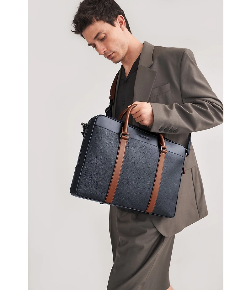 Cole Haan Triboro Pebbled Leather Briefcase
