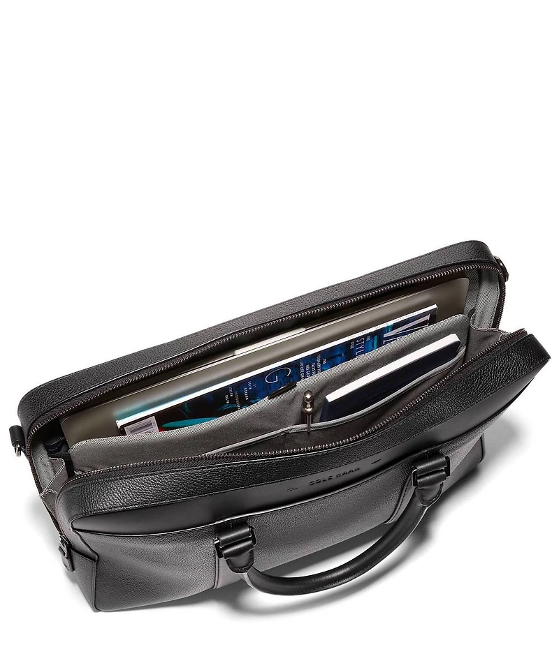 Cole Haan Triboro Pebbled Leather Briefcase