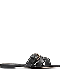 Cole Haan Velma Leather Buckle Slides