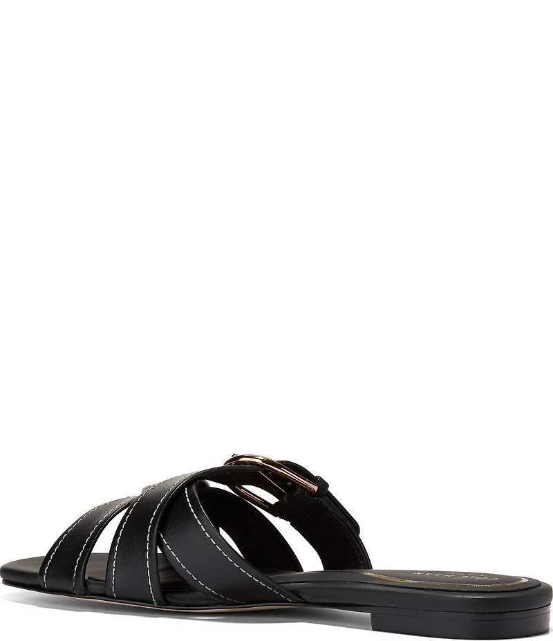 Cole Haan Velma Leather Buckle Slides