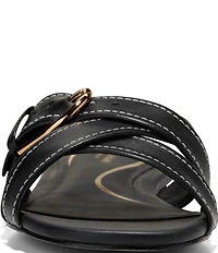 Cole Haan Velma Leather Buckle Slides