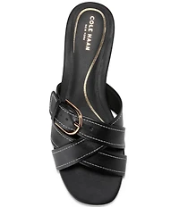 Cole Haan Velma Leather Buckle Slides