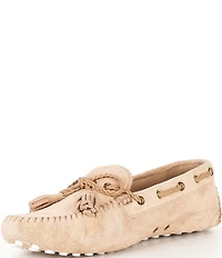 Cole Haan Women's Gissella Suede Tassel Driver Loafers
