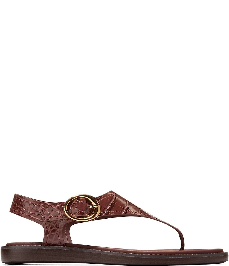 Cole Haan Women's Kami Croco Thong Slingback Sandals