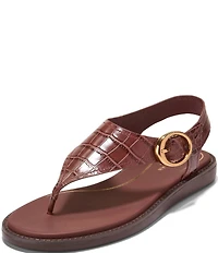Cole Haan Women's Kami Croco Thong Slingback Sandals