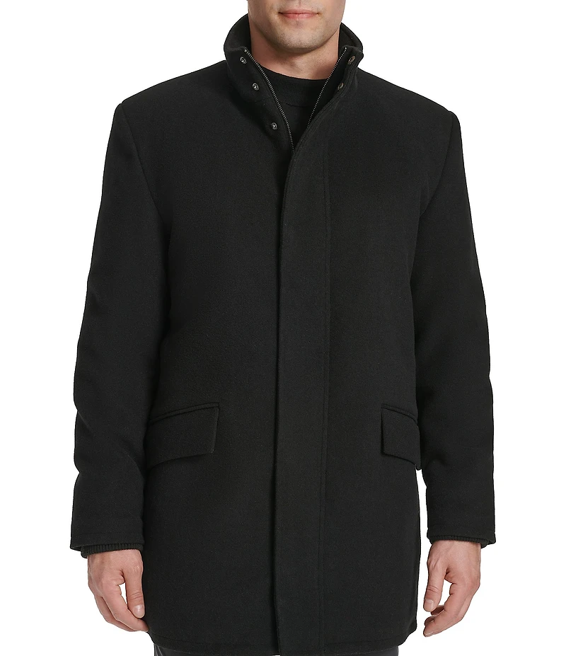 Cole Haan Wool Blend Plush Solid Coat
