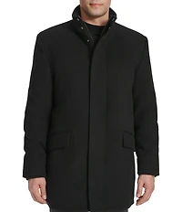Cole Haan Wool Blend Plush Solid Coat