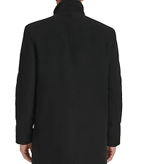 Cole Haan Wool Blend Plush Solid Coat