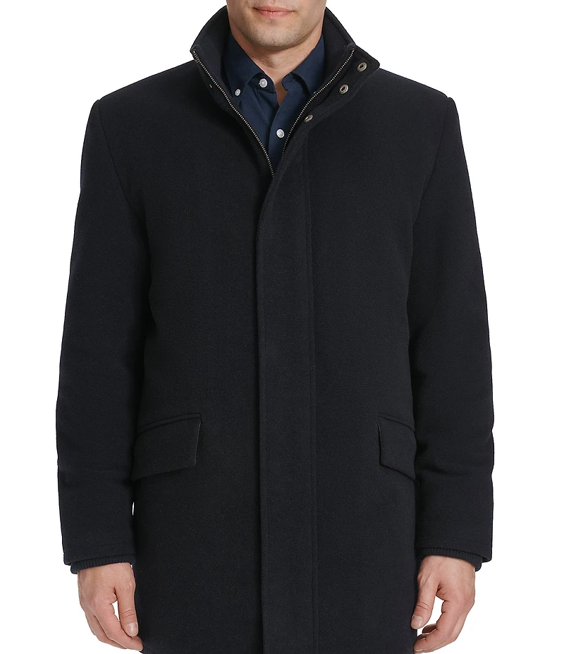 Cole Haan Wool Blend Plush Solid Coat