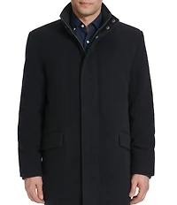 Cole Haan Wool Blend Plush Solid Coat