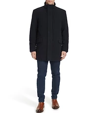 Cole Haan Wool Blend Plush Solid Coat