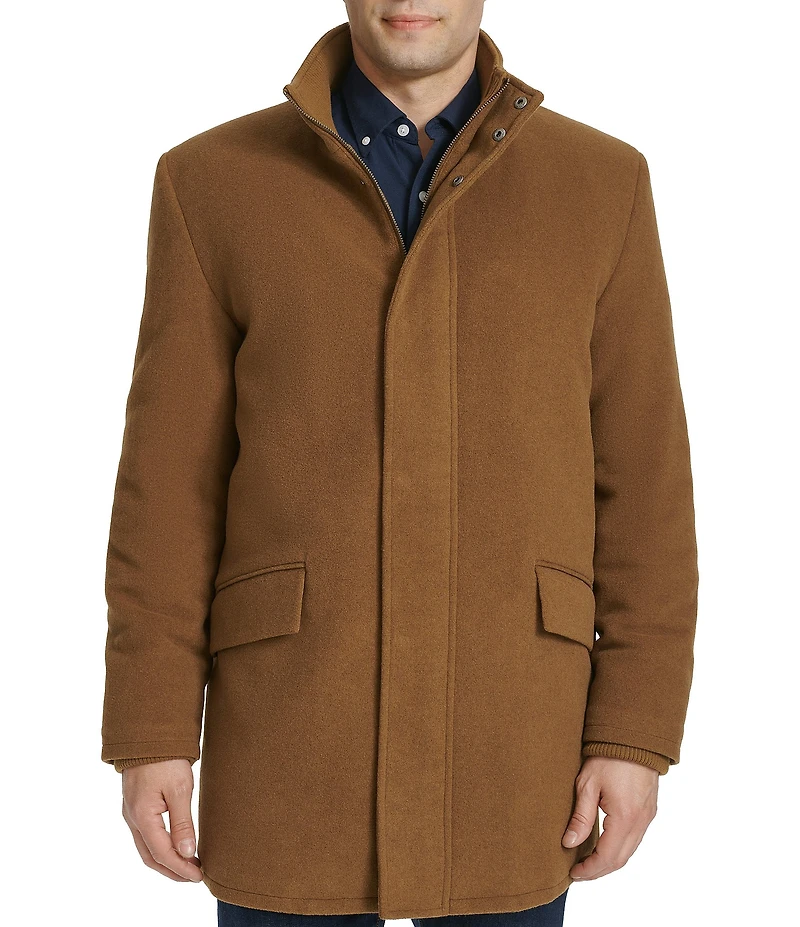 Cole Haan Wool Blend Plush Solid Coat